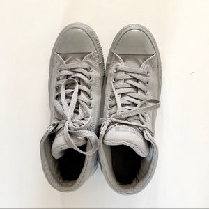 Women Converse All Star Monochrome High Tops Grey